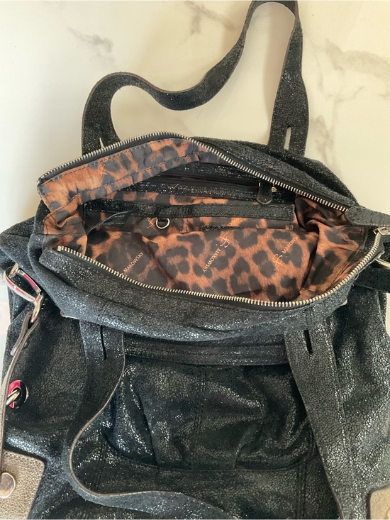 b. makowsky Handbags - B. Makowsky Black Shimmer Leather Bag
